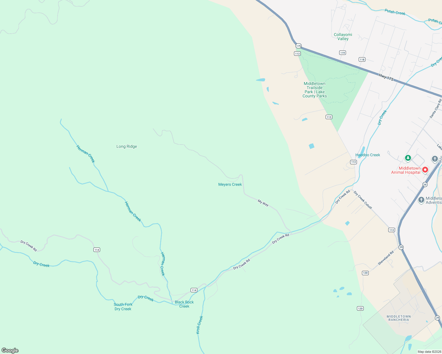 map of restaurants, bars, coffee shops, grocery stores, and more near 21575 My Way in Middletown