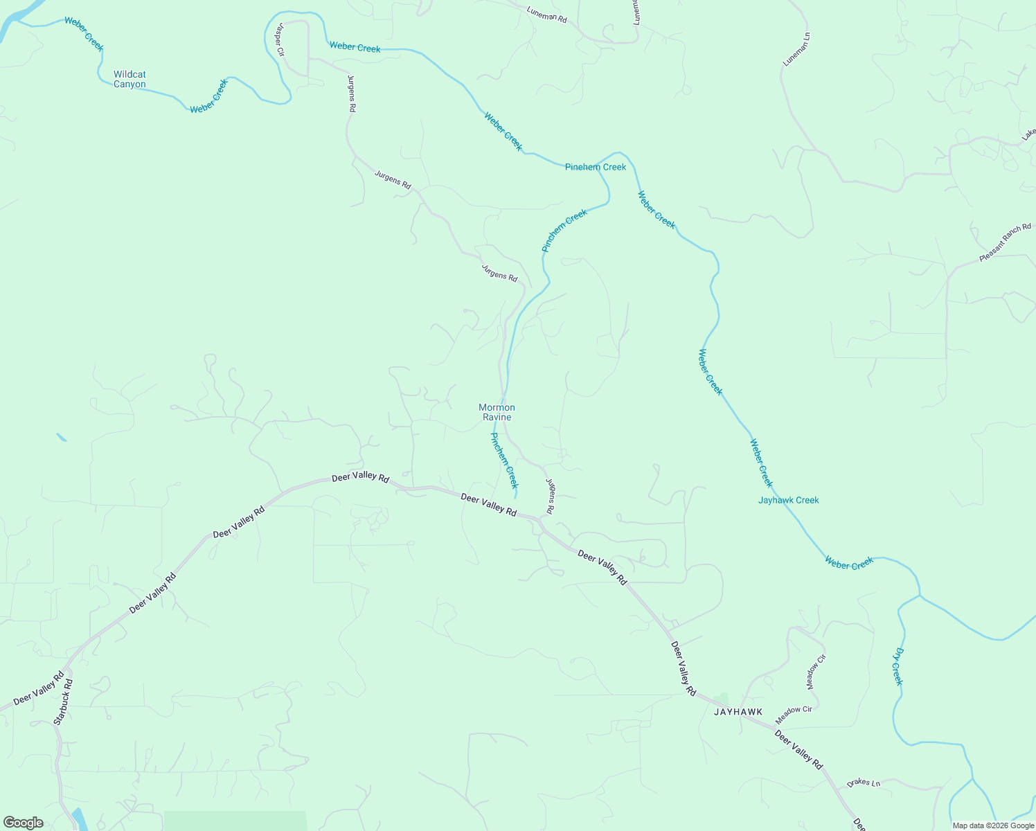 map of restaurants, bars, coffee shops, grocery stores, and more near 1191 Jurgens Road in El Dorado County
