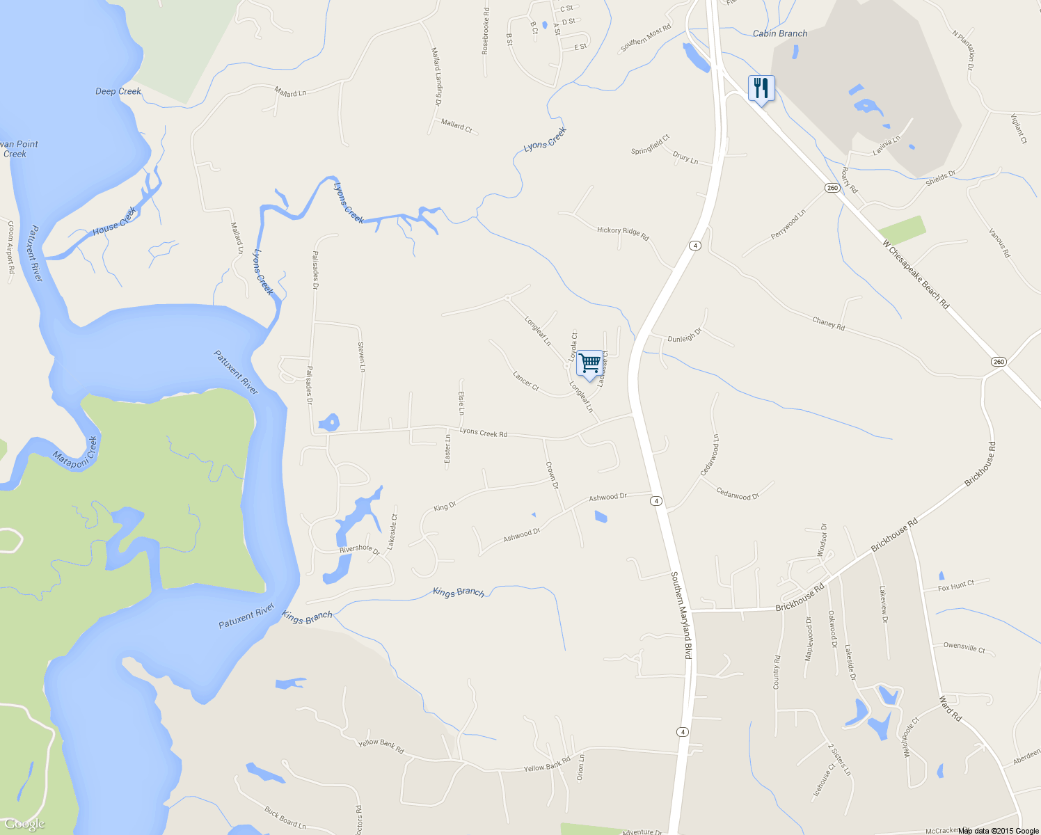 map of restaurants, bars, coffee shops, grocery stores, and more near 3403 Lyons Creek Rd in Dunkirk