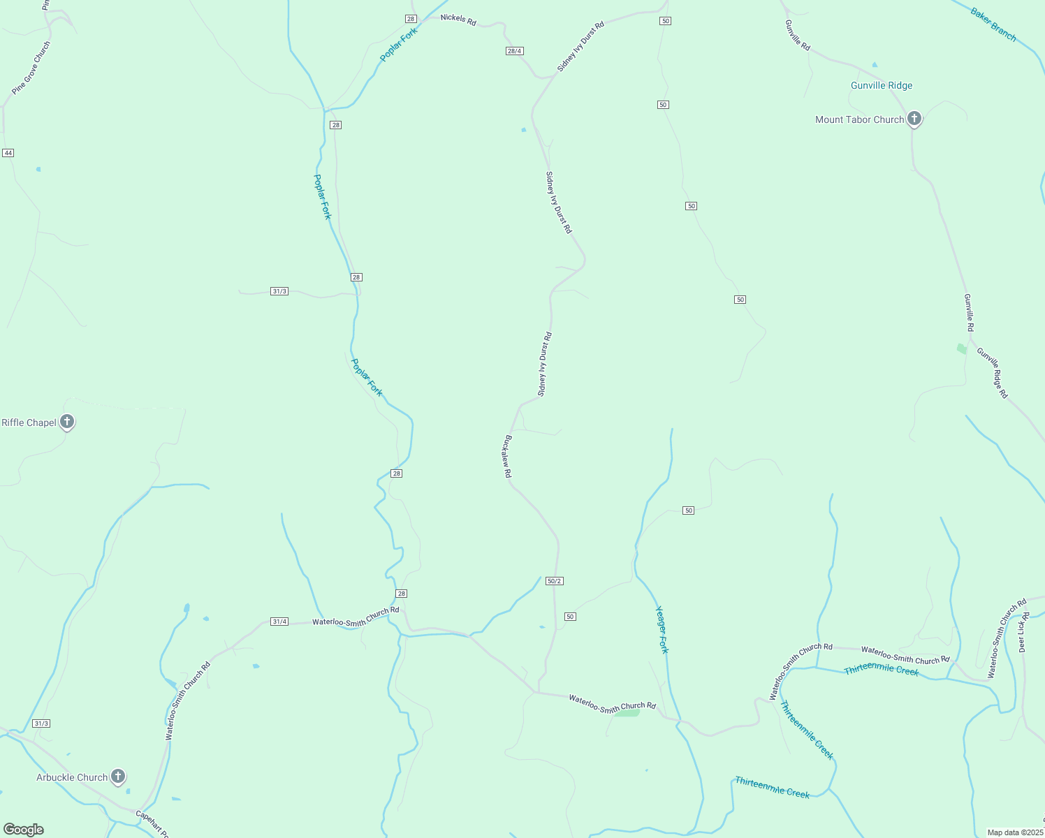 map of restaurants, bars, coffee shops, grocery stores, and more near Sidney Ivy Durst Road in Leon