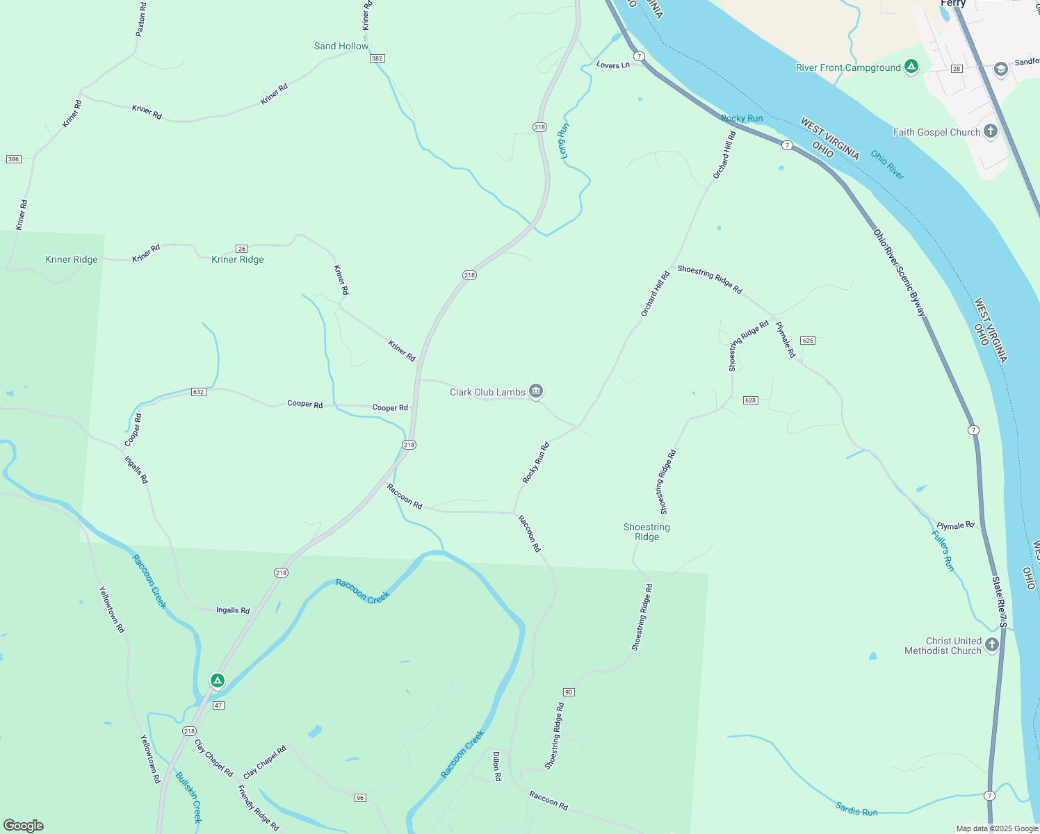 map of restaurants, bars, coffee shops, grocery stores, and more near 1341 Orchard Hill Road in Gallipolis