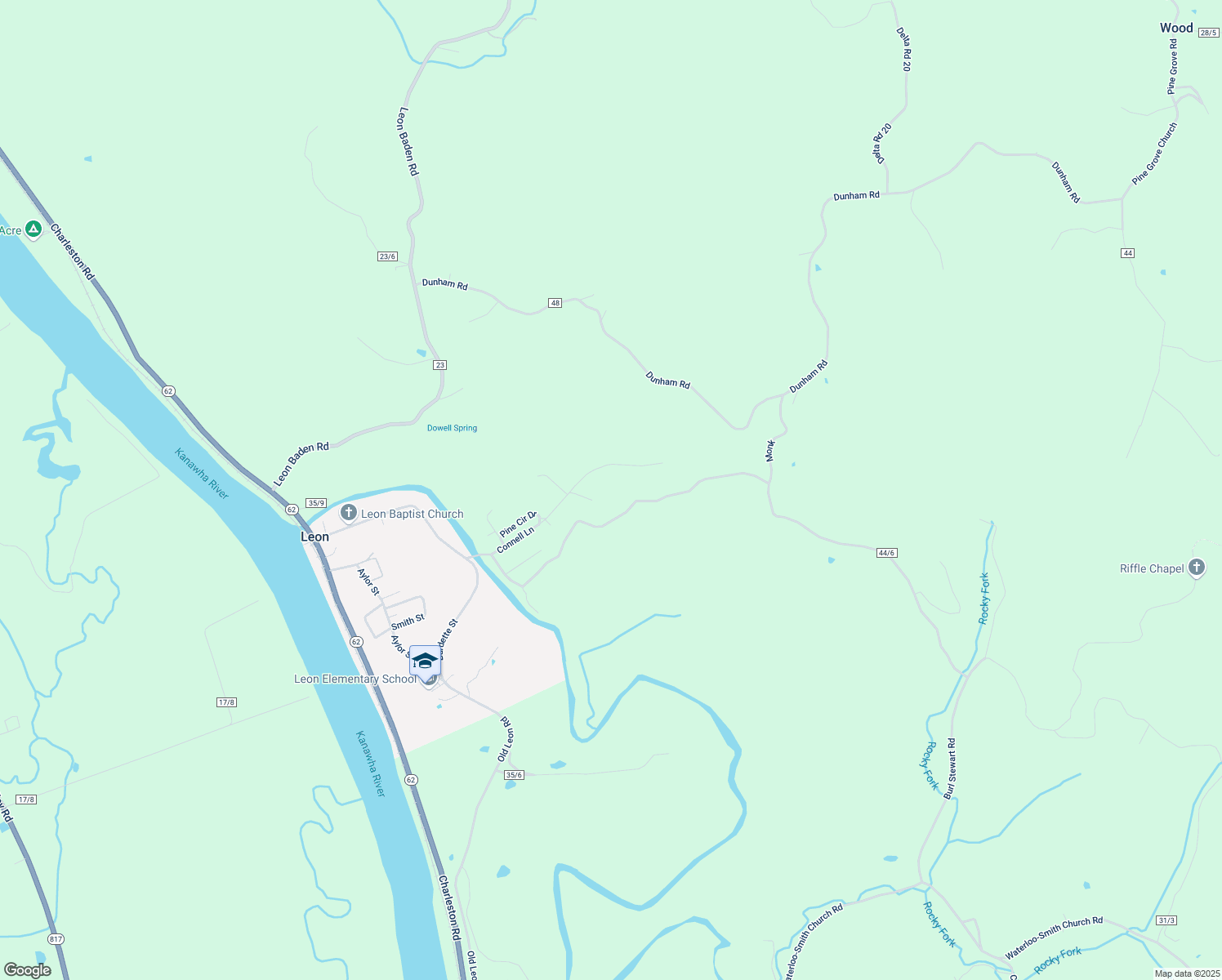 map of restaurants, bars, coffee shops, grocery stores, and more near 1349 Brownsville Road in Leon