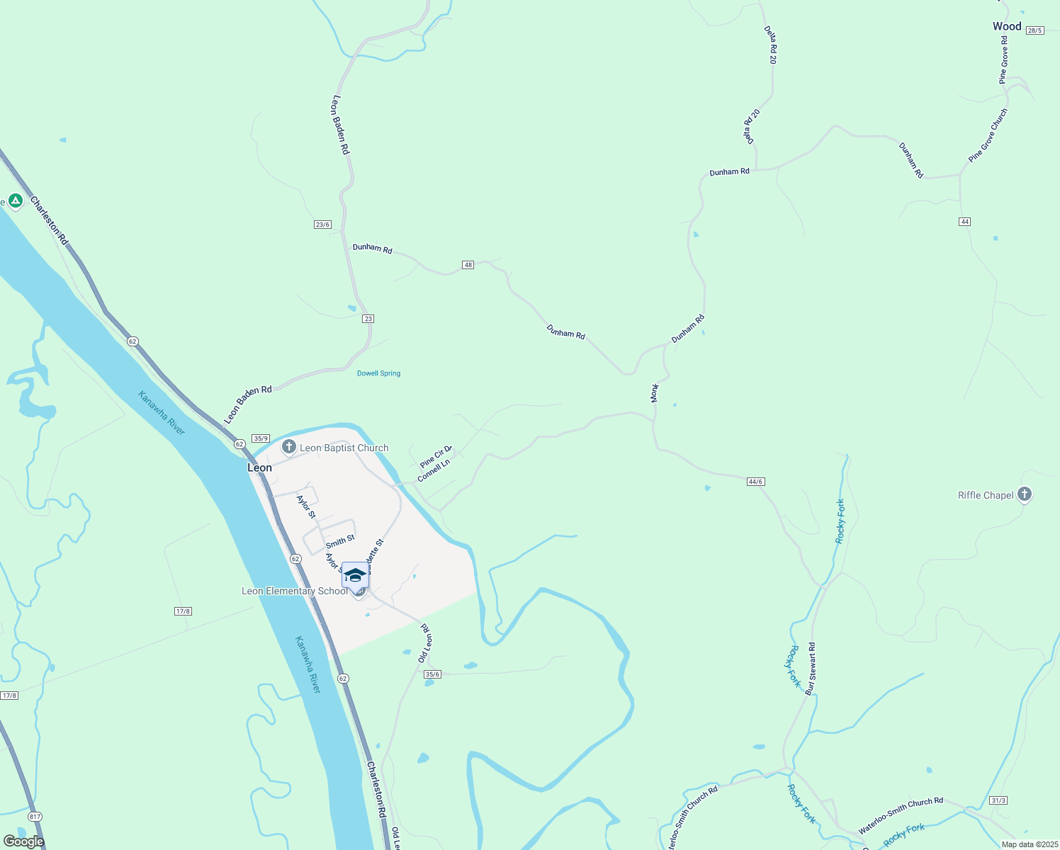 map of restaurants, bars, coffee shops, grocery stores, and more near 1349 Brownsville Road in Leon