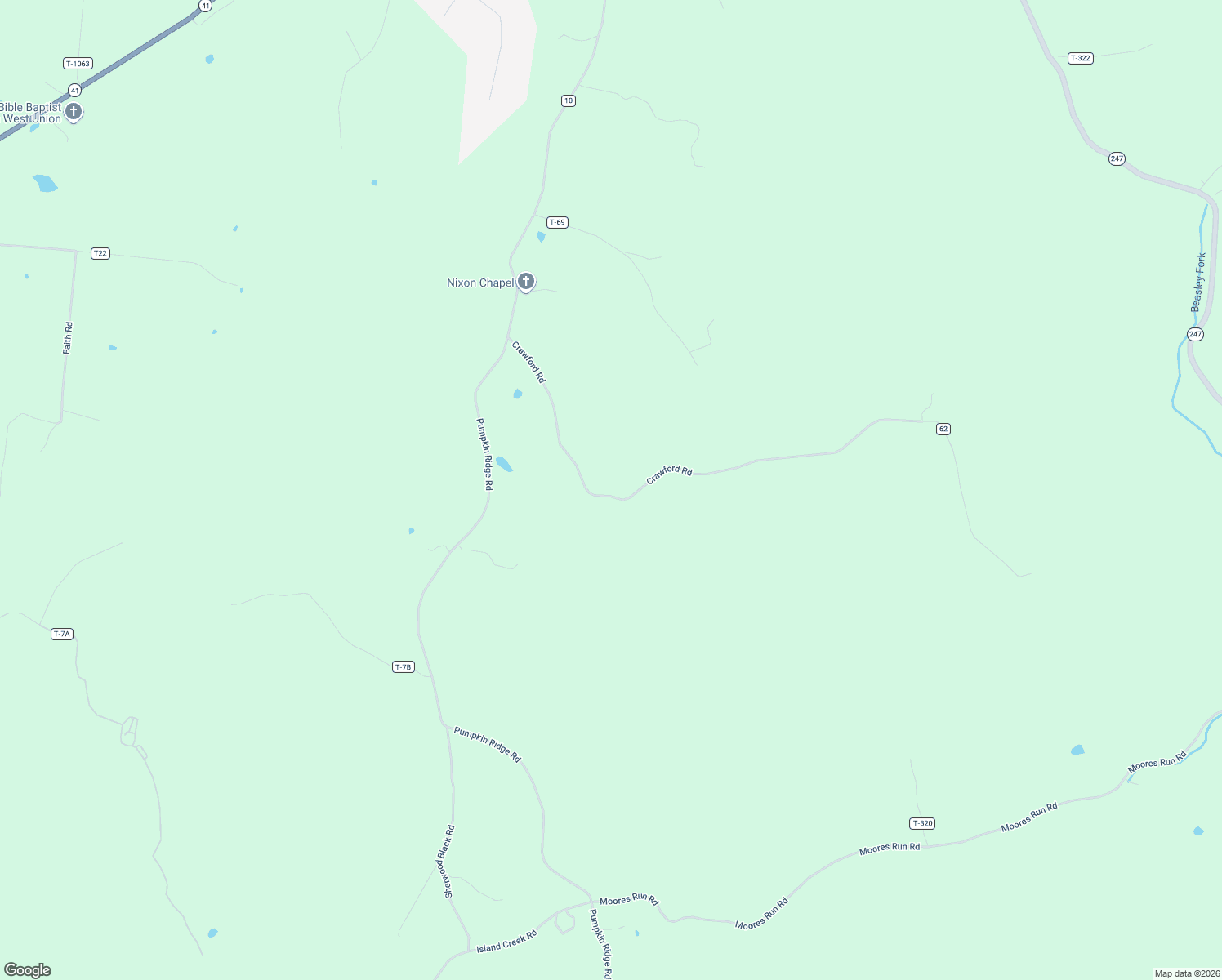 map of restaurants, bars, coffee shops, grocery stores, and more near 574 Crawford Road in West Union