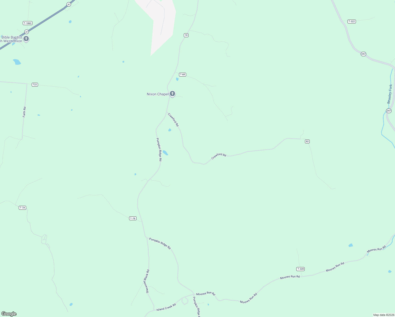 map of restaurants, bars, coffee shops, grocery stores, and more near 574 Crawford Road in West Union