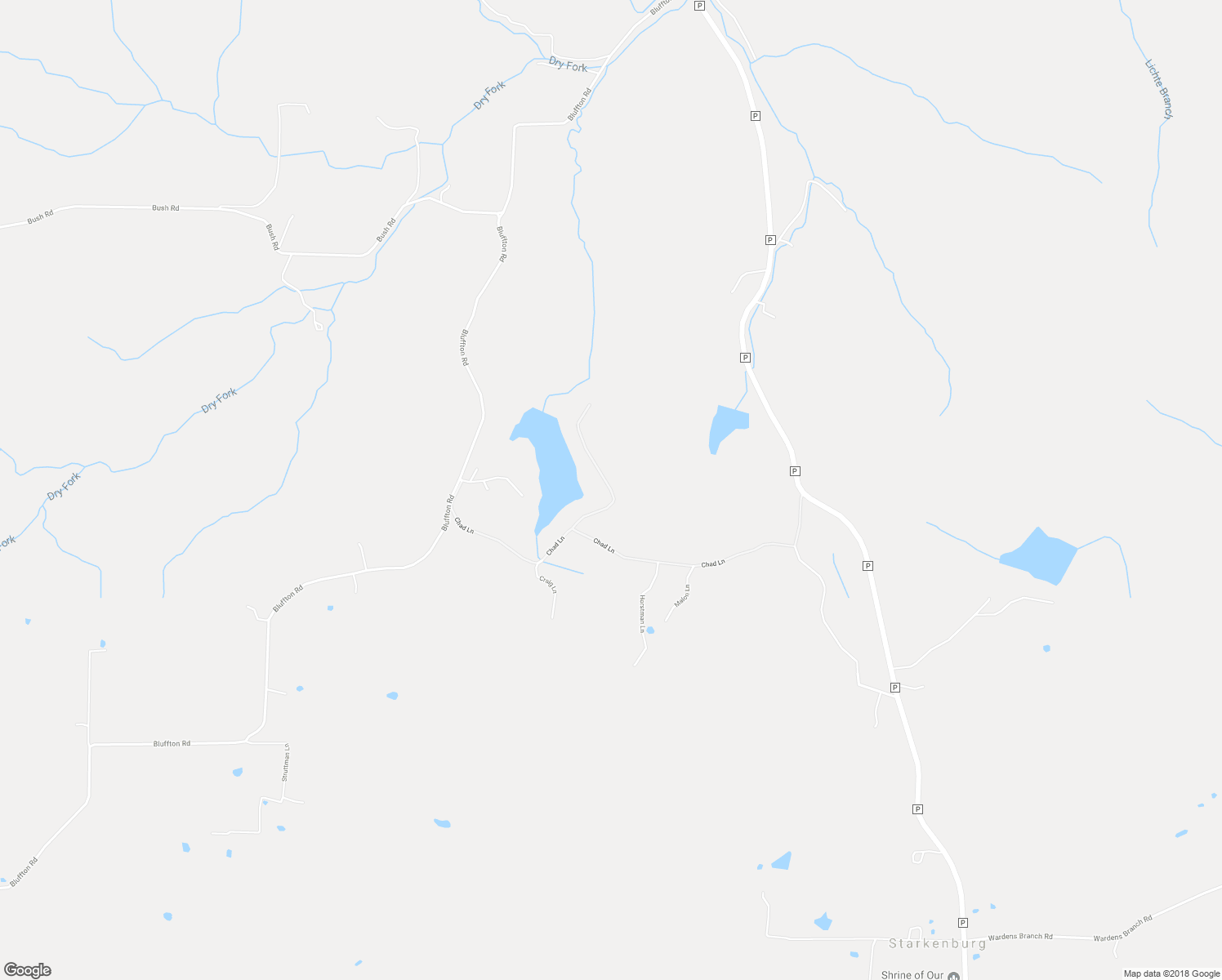 map of restaurants, bars, coffee shops, grocery stores, and more near Chad Lane in Rhineland