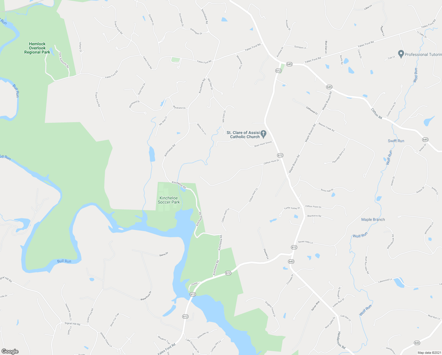 map of restaurants, bars, coffee shops, grocery stores, and more near 12414 Clifton Hunt Dr in Clifton