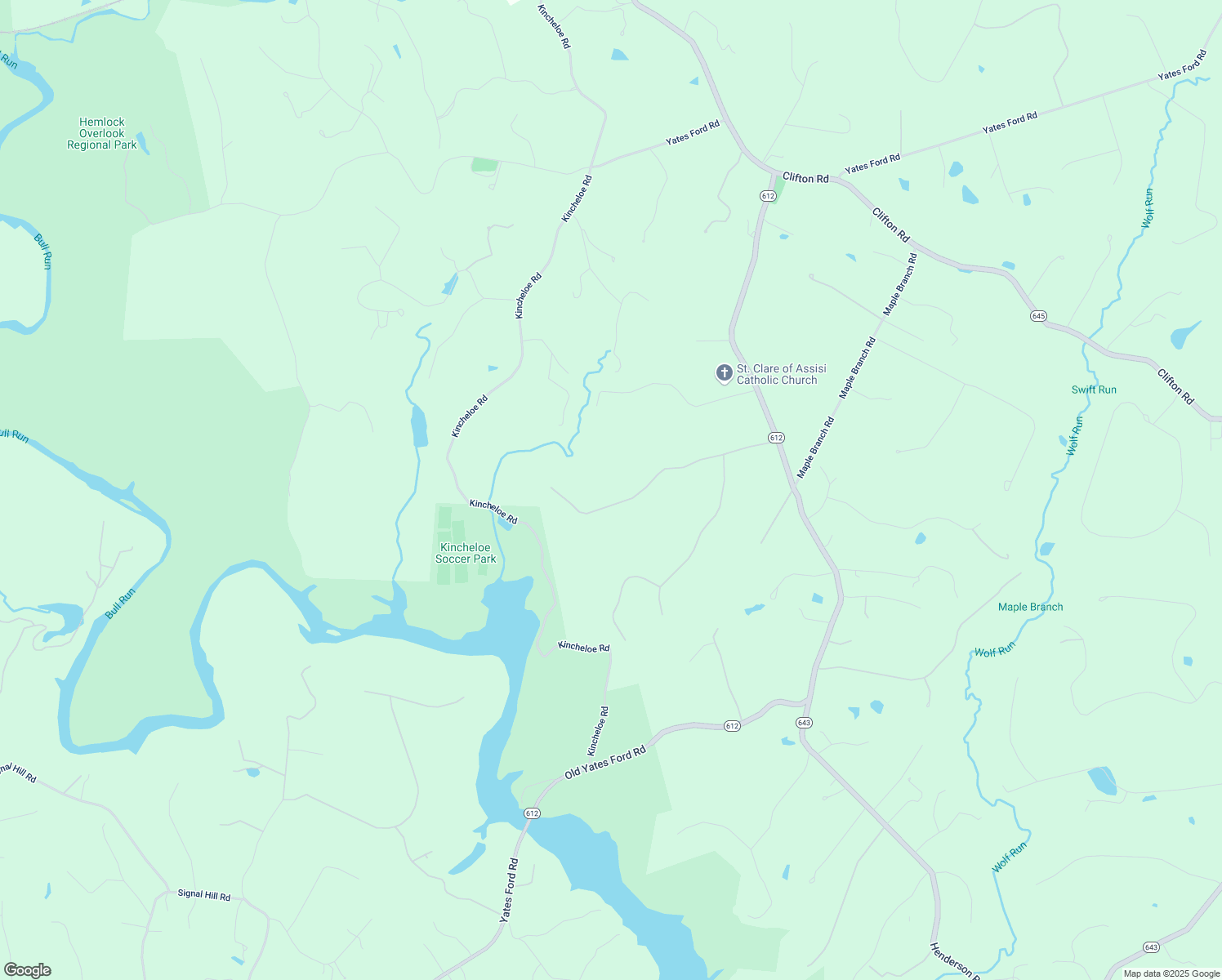 map of restaurants, bars, coffee shops, grocery stores, and more near 12414 Clifton Hunt Dr in Clifton