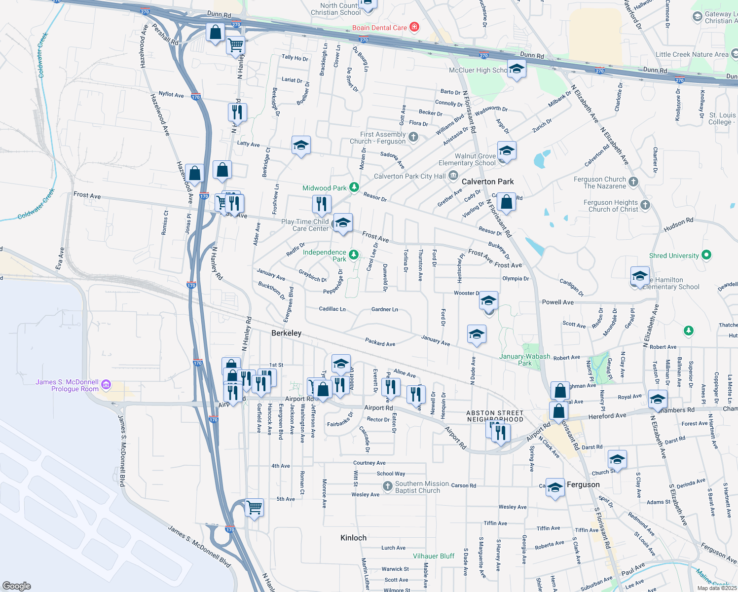 map of restaurants, bars, coffee shops, grocery stores, and more near 8144 Blueberry Lane in Berkeley