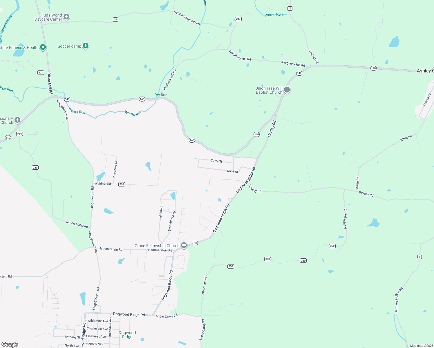 map of restaurants, bars, coffee shops, grocery stores, and more near 158 Cook St in Wheelersburg