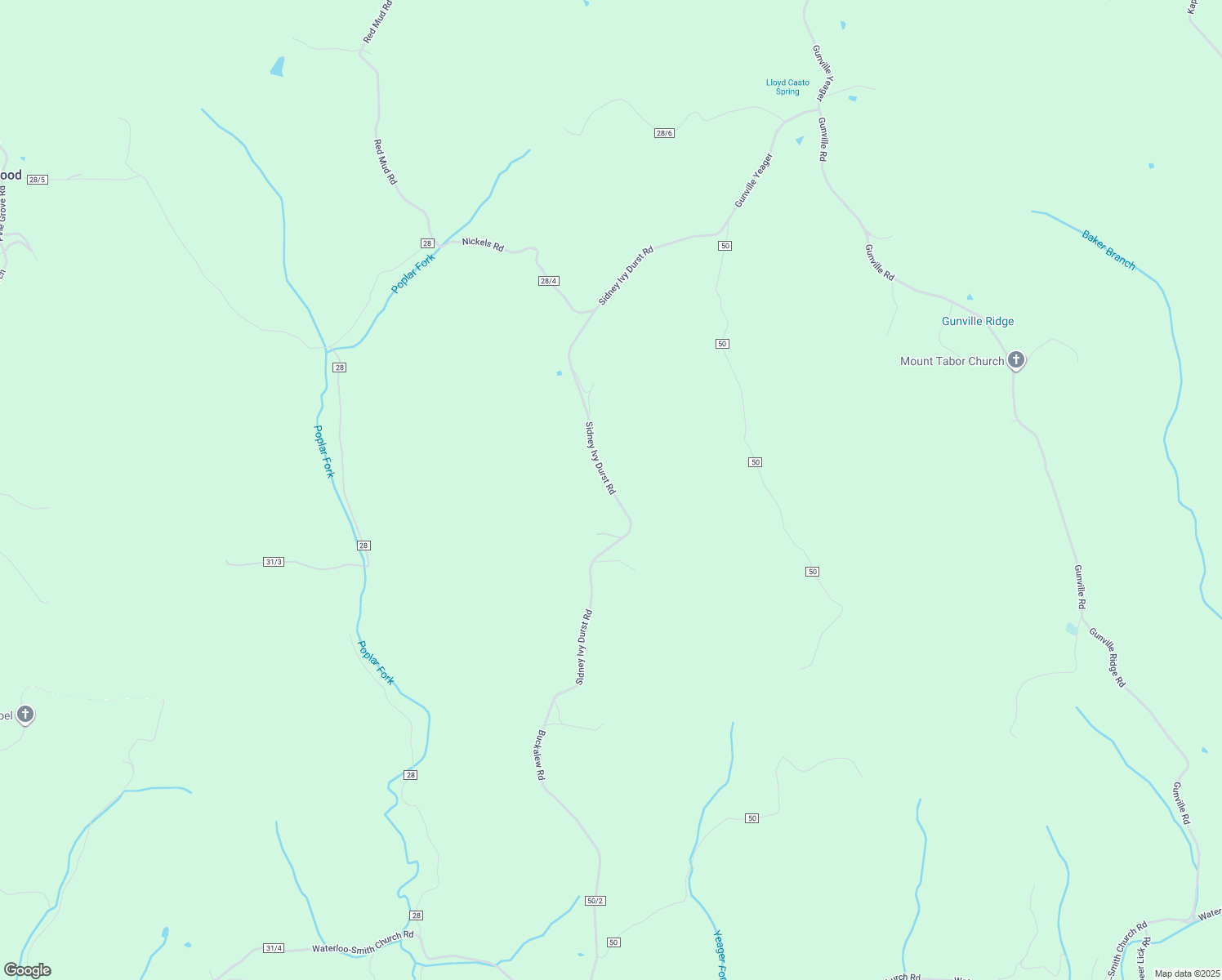 map of restaurants, bars, coffee shops, grocery stores, and more near Sidney Ivy Durst Road in Leon