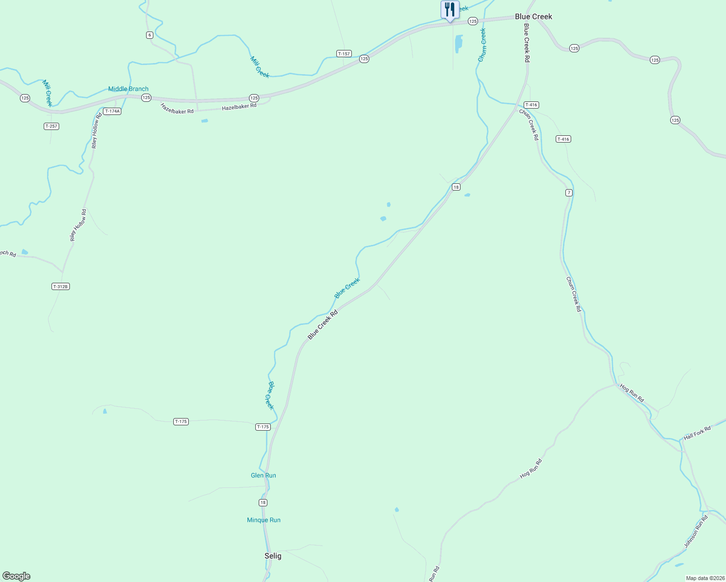 map of restaurants, bars, coffee shops, grocery stores, and more near 6824 County Road 18 in Adams County