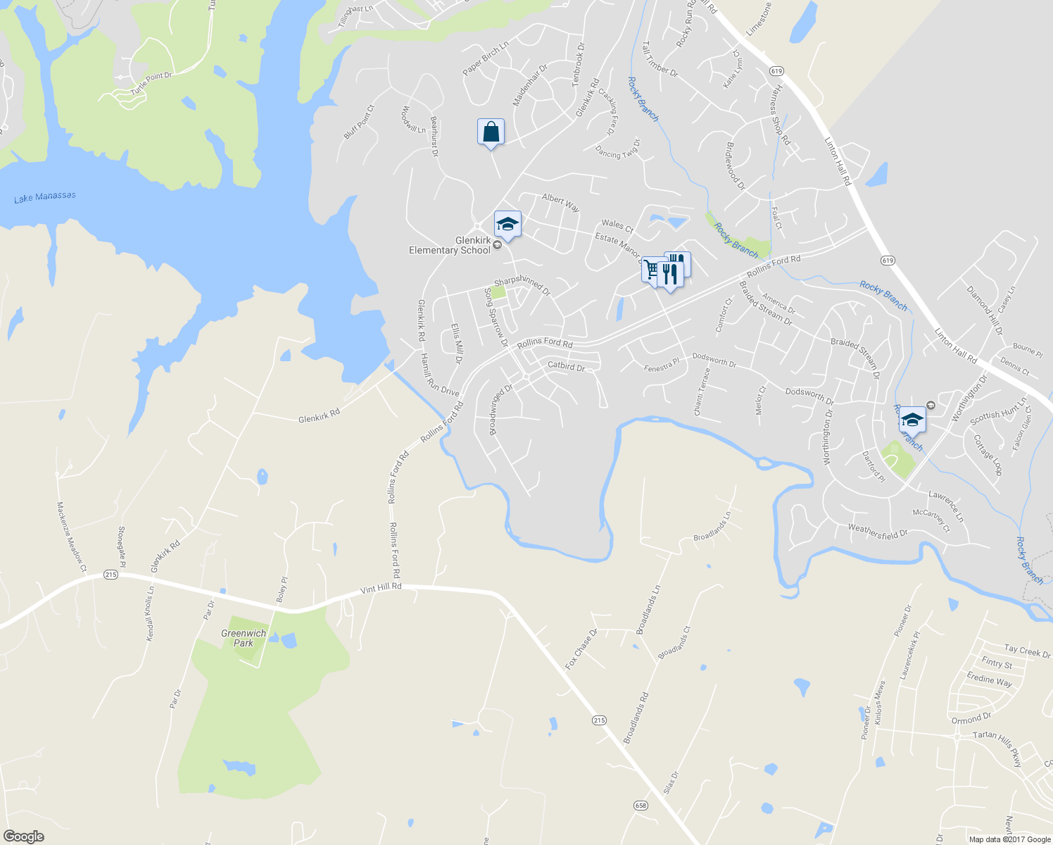map of restaurants, bars, coffee shops, grocery stores, and more near 8817 Brown Thrasher Court in Gainesville