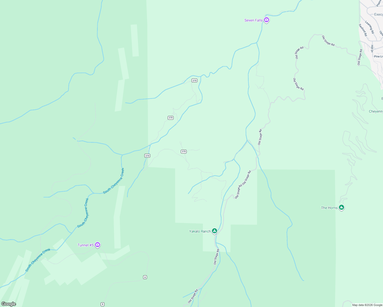 map of restaurants, bars, coffee shops, grocery stores, and more near 6019-6073 Myron Road in Colorado Springs