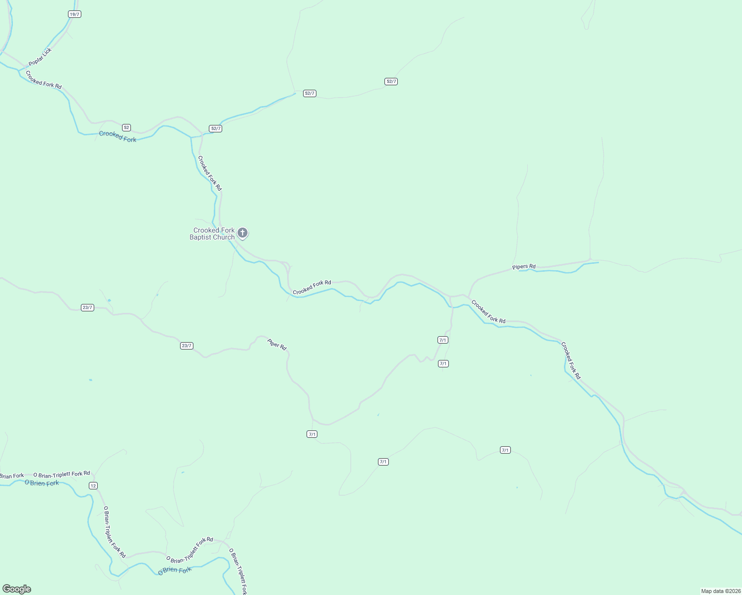 map of restaurants, bars, coffee shops, grocery stores, and more near 5265 Crooked Fork Road in Gassaway
