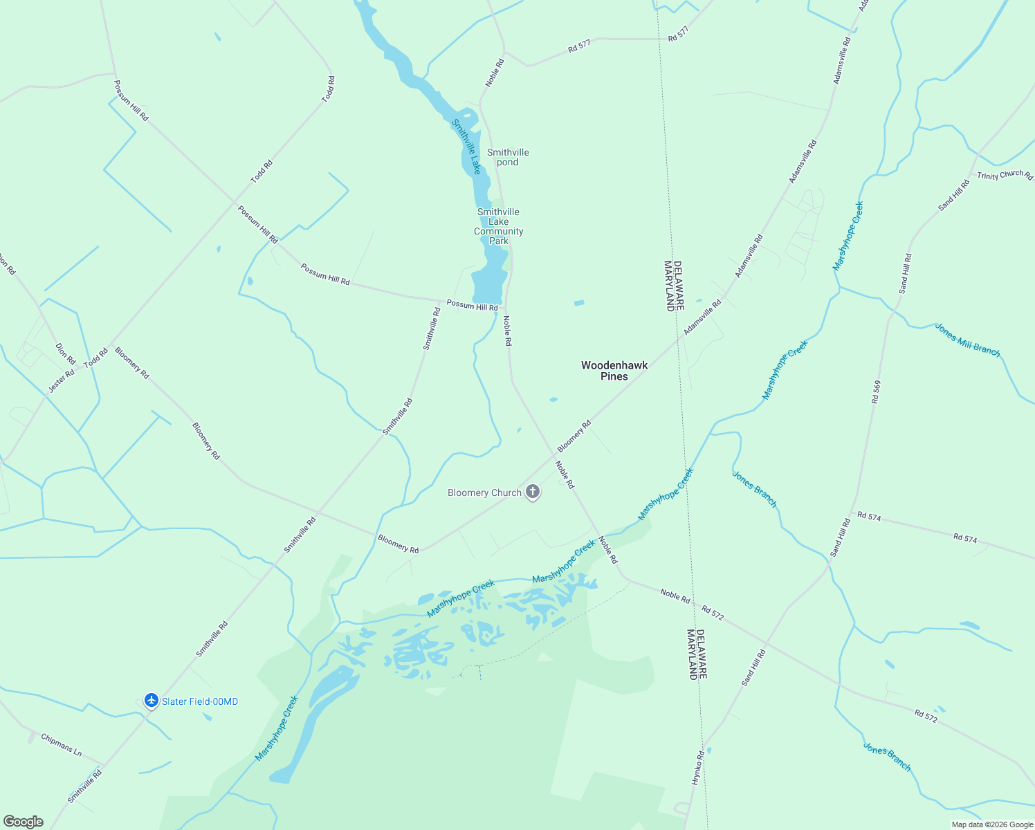 map of restaurants, bars, coffee shops, grocery stores, and more near 5926 Noble Road in Federalsburg