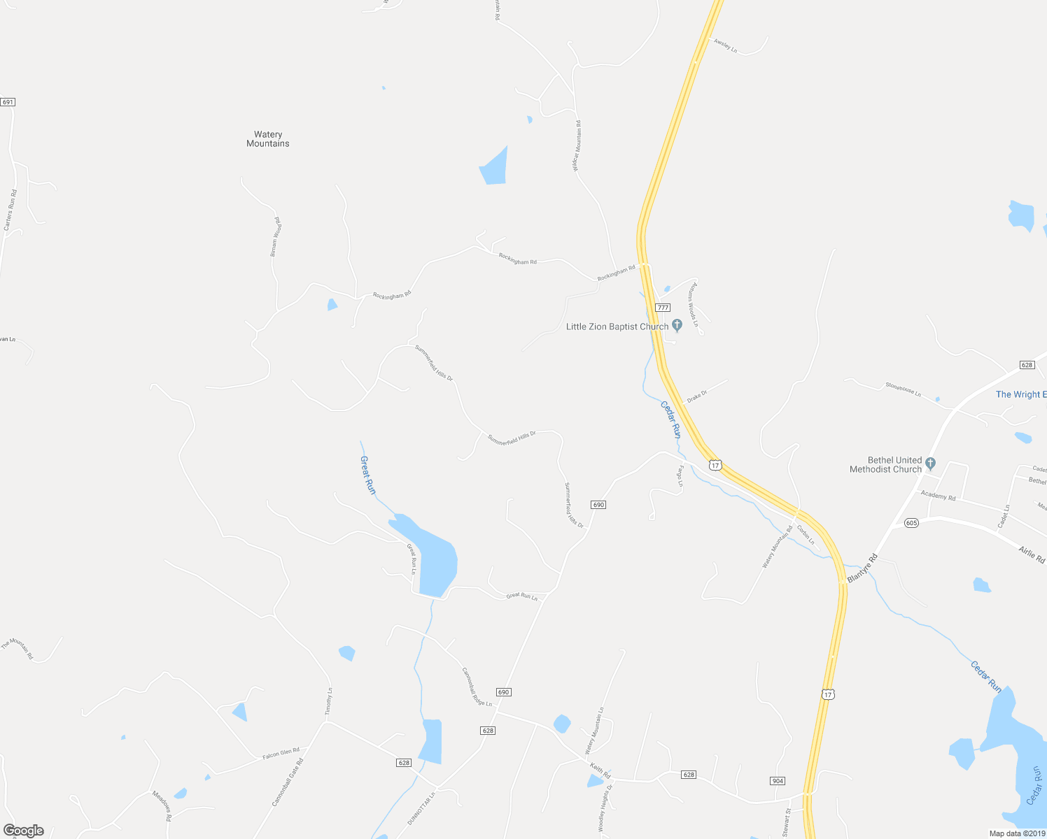 map of restaurants, bars, coffee shops, grocery stores, and more near 7666 Summerfield Hills Drive in Warrenton
