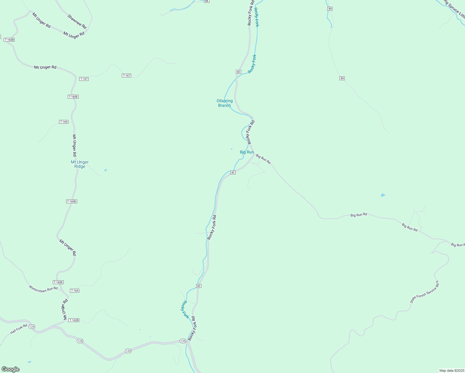 map of restaurants, bars, coffee shops, grocery stores, and more near 1306 Rocky Fork Road in Otway