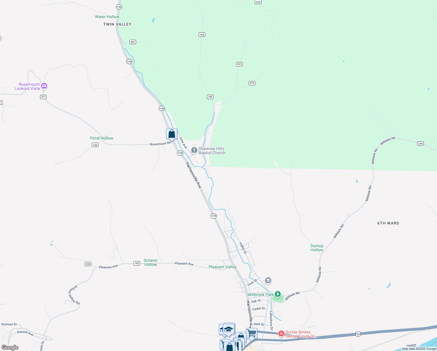 map of restaurants, bars, coffee shops, grocery stores, and more near 279 Edendale Road in Portsmouth
