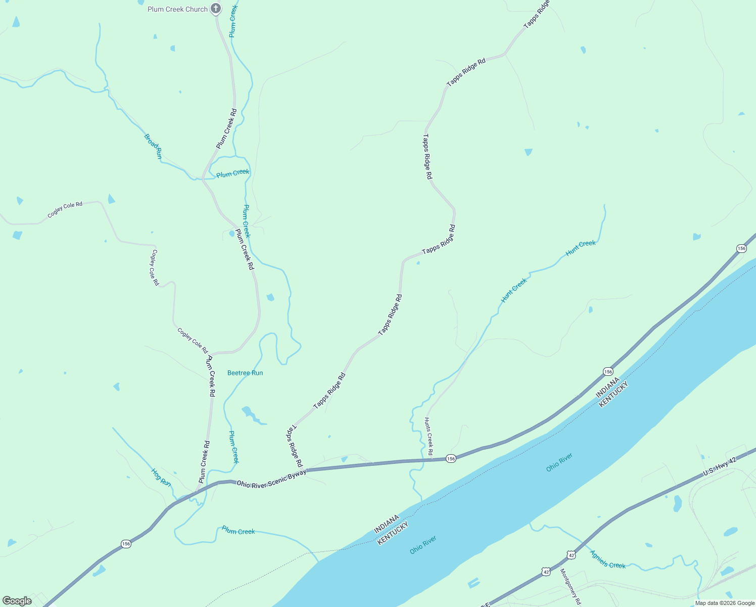 map of restaurants, bars, coffee shops, grocery stores, and more near 6113 Tapps Ridge Road in Vevay