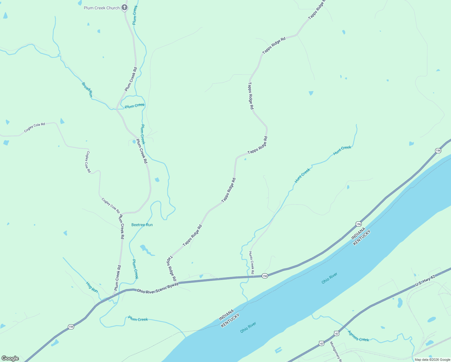 map of restaurants, bars, coffee shops, grocery stores, and more near 6113 Tapps Ridge Road in Vevay