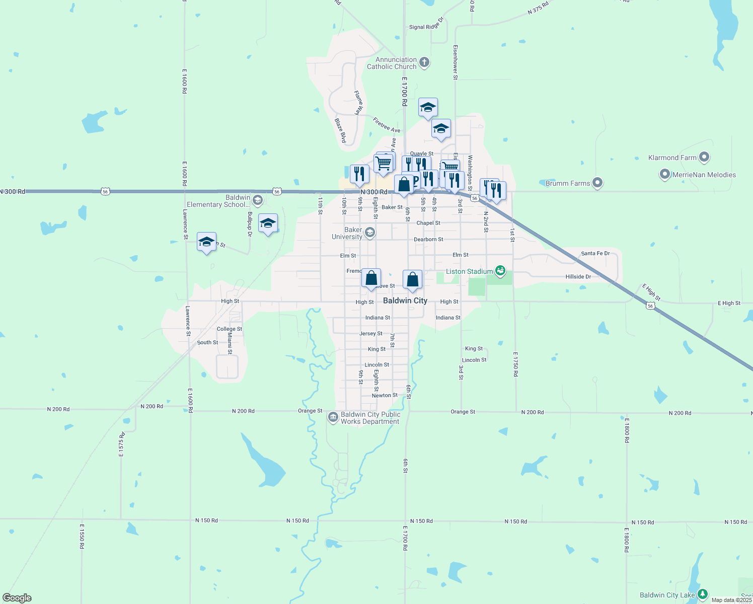 Eighth Street, Baldwin City KS Walk Score