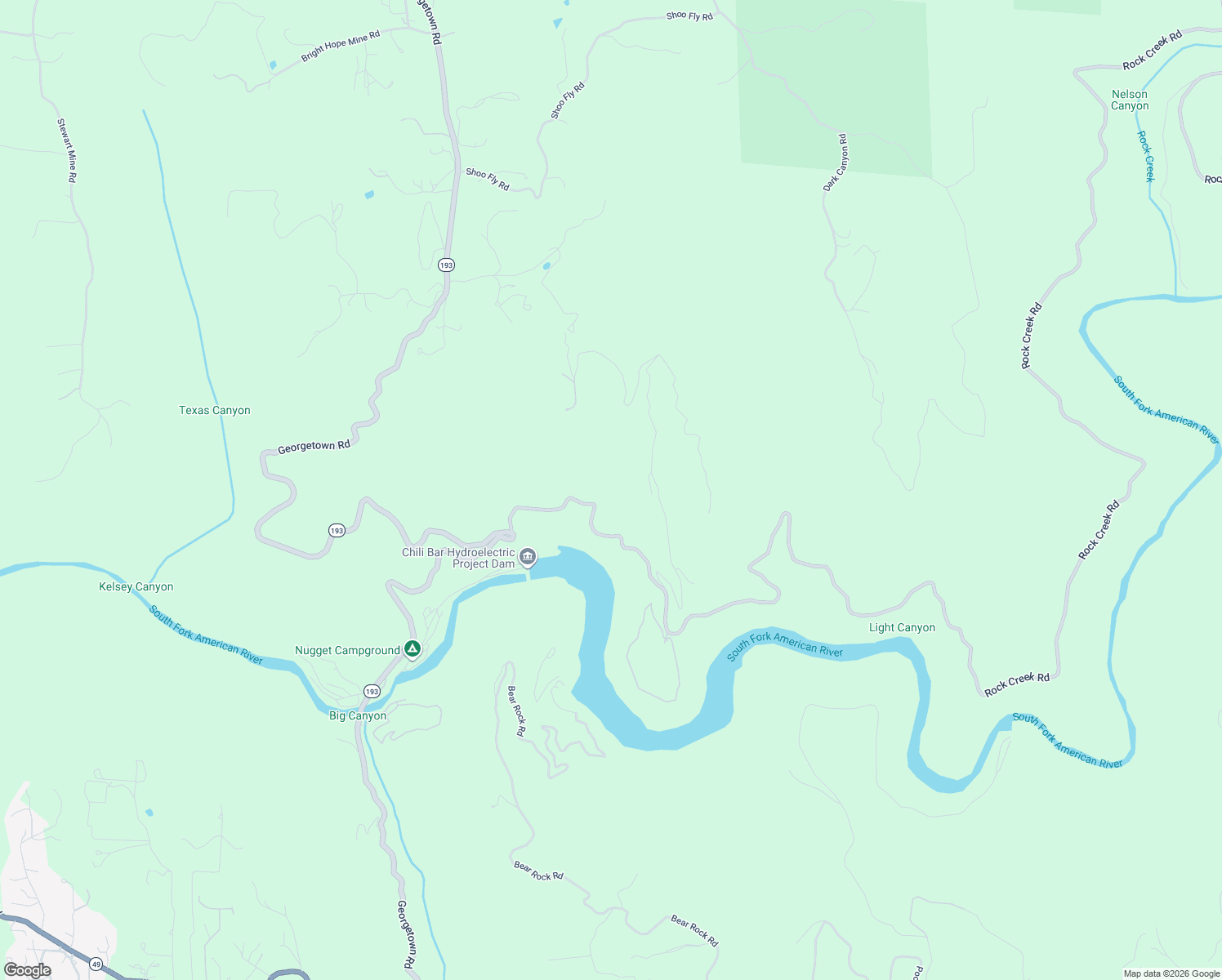map of restaurants, bars, coffee shops, grocery stores, and more near 5100 Mule Skinner Rd in Placerville