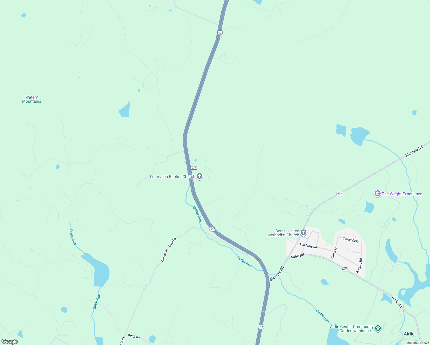 map of restaurants, bars, coffee shops, grocery stores, and more near 7533 Autumn Woods Lane in Warrenton