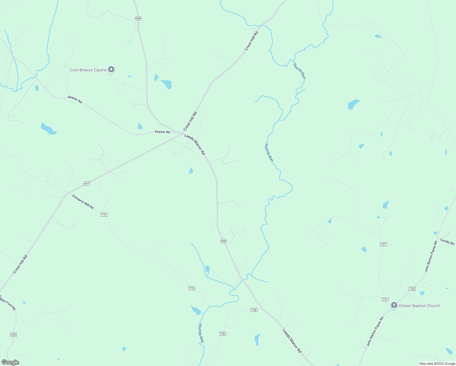 map of restaurants, bars, coffee shops, grocery stores, and more near 6355 Leeds Manor Road in Marshall