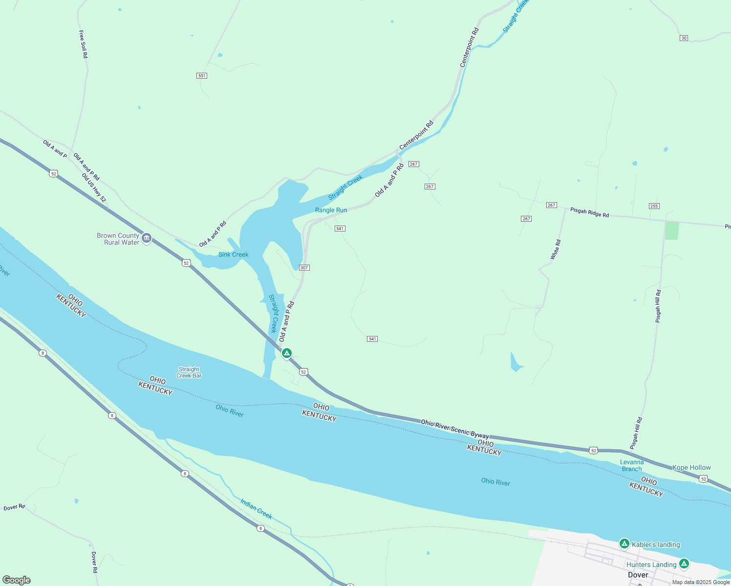 map of restaurants, bars, coffee shops, grocery stores, and more near 5082 Wrangle Run Road in Ripley
