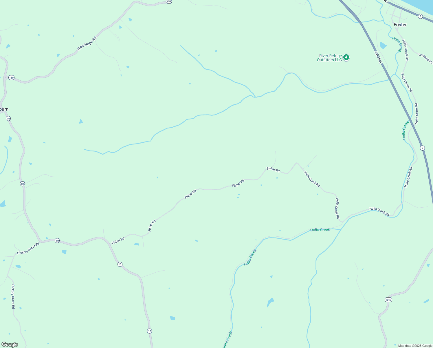 map of restaurants, bars, coffee shops, grocery stores, and more near 1019 Fisher Road in Foster