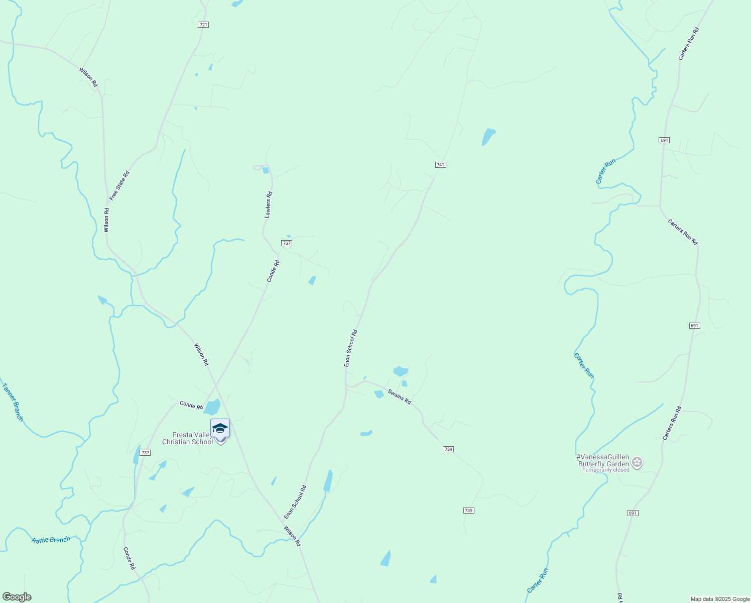 map of restaurants, bars, coffee shops, grocery stores, and more near 6203 Enon School Road in Marshall