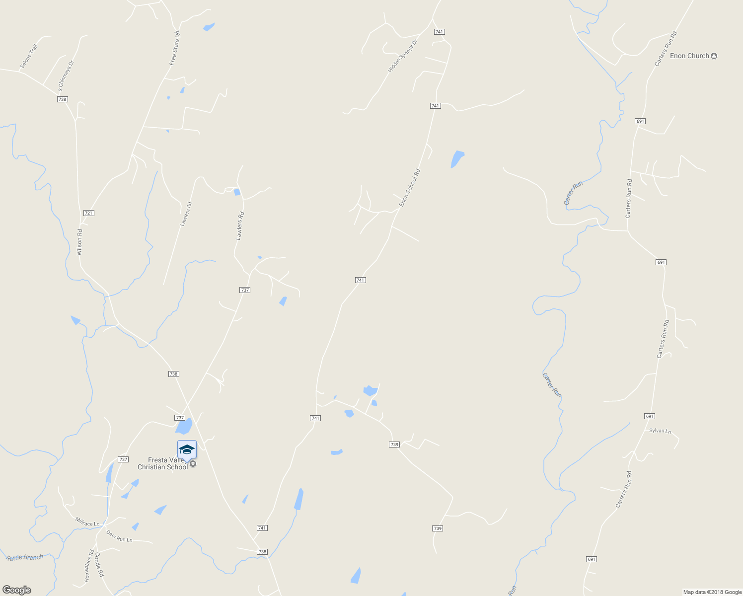 map of restaurants, bars, coffee shops, grocery stores, and more near 6163 Enon School Road in Marshall