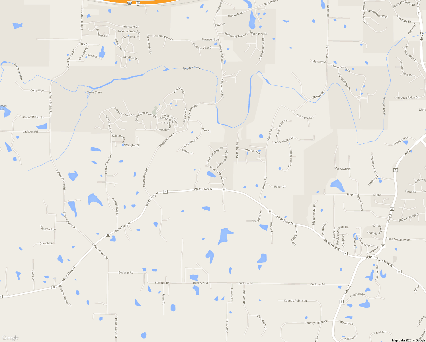 map of restaurants, bars, coffee shops, grocery stores, and more near 1019 Morgan Meadow Drive in Wentzville
