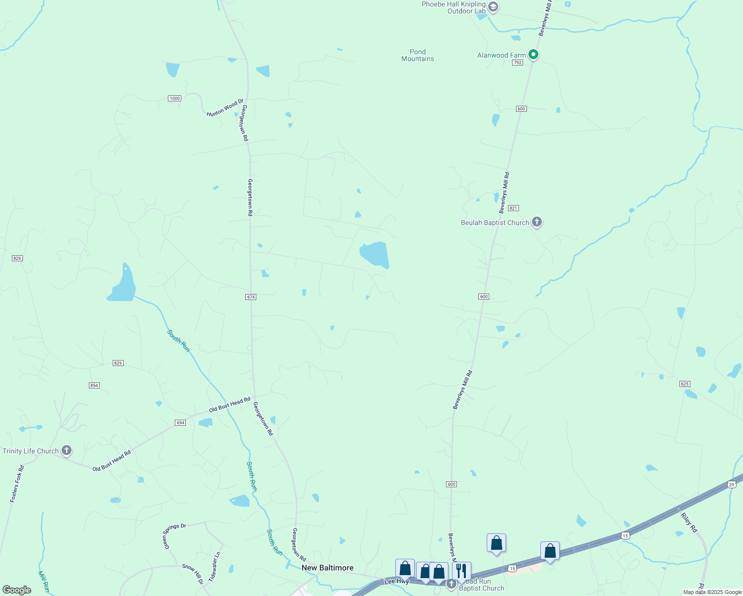 map of restaurants, bars, coffee shops, grocery stores, and more near 5233 Colt Drive in Broad Run