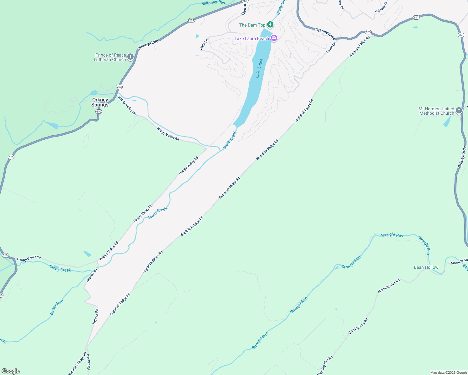 map of restaurants, bars, coffee shops, grocery stores, and more near 4164 Supinlick Ridge Road in Mount Jackson