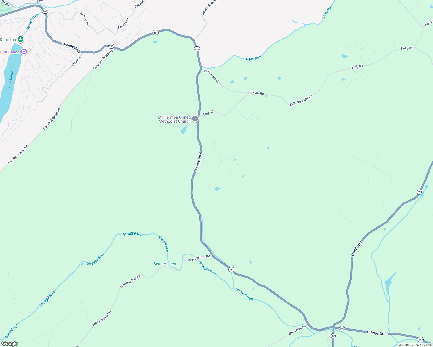 map of restaurants, bars, coffee shops, grocery stores, and more near 305 Holly Ridge Road in Mount Jackson