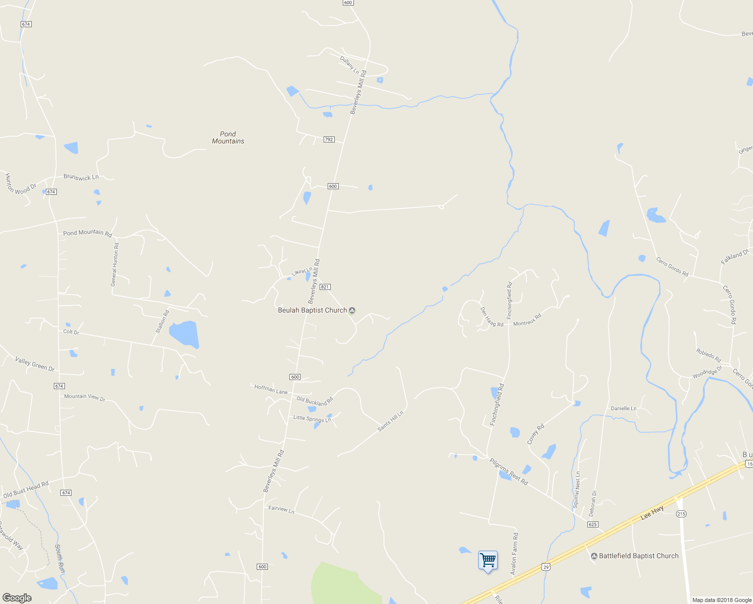 map of restaurants, bars, coffee shops, grocery stores, and more near 6067 Pilgrims Rest Road in Broad Run
