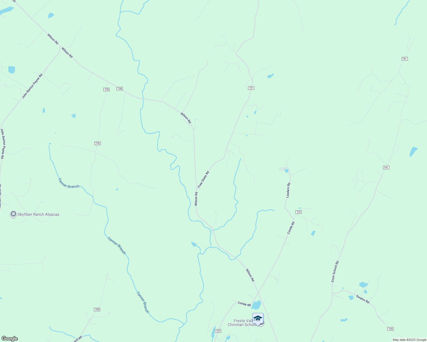 map of restaurants, bars, coffee shops, grocery stores, and more near 6007 Free State Road in Marshall