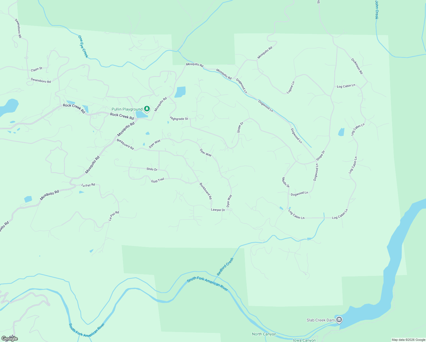map of restaurants, bars, coffee shops, grocery stores, and more near 3024 Dyer Way in Placerville