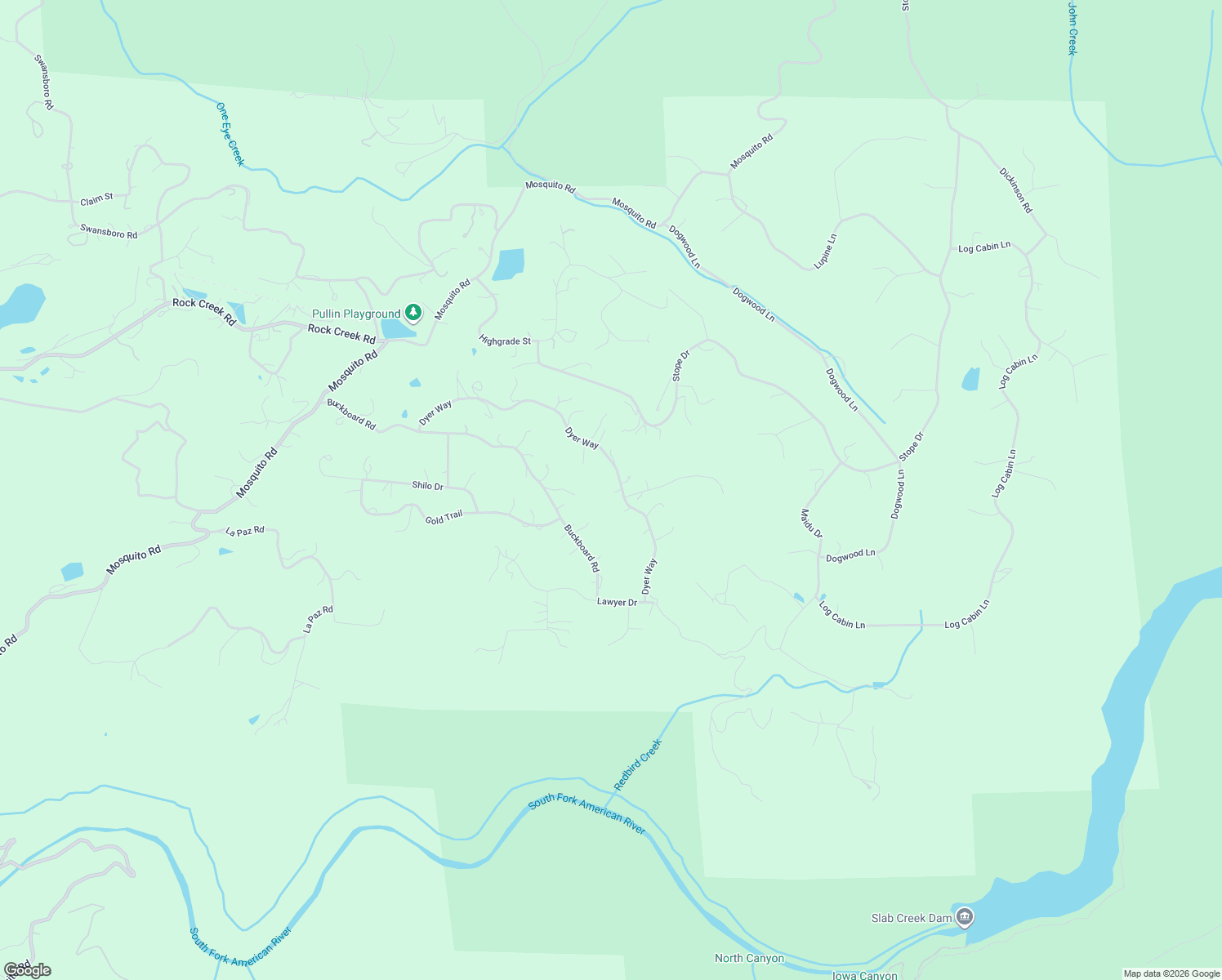 map of restaurants, bars, coffee shops, grocery stores, and more near 3024 Dyer Way in Placerville