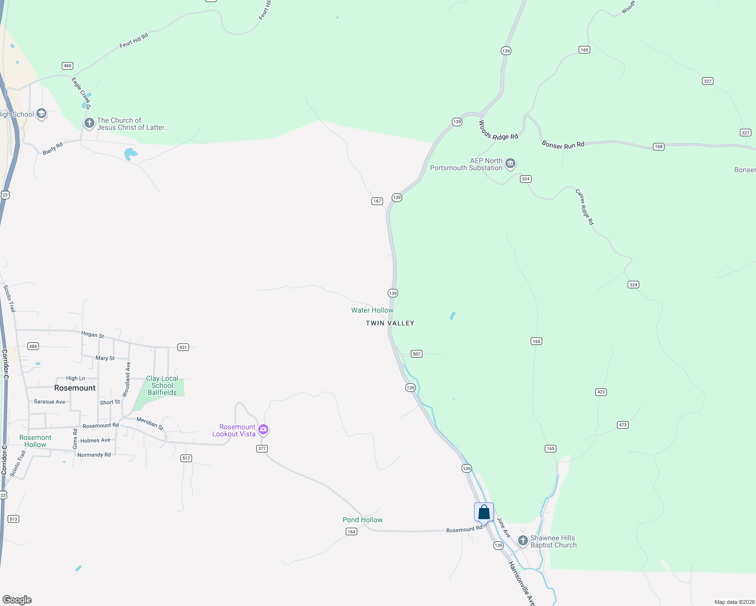 map of restaurants, bars, coffee shops, grocery stores, and more near 50 Twin Valley Road in Portsmouth