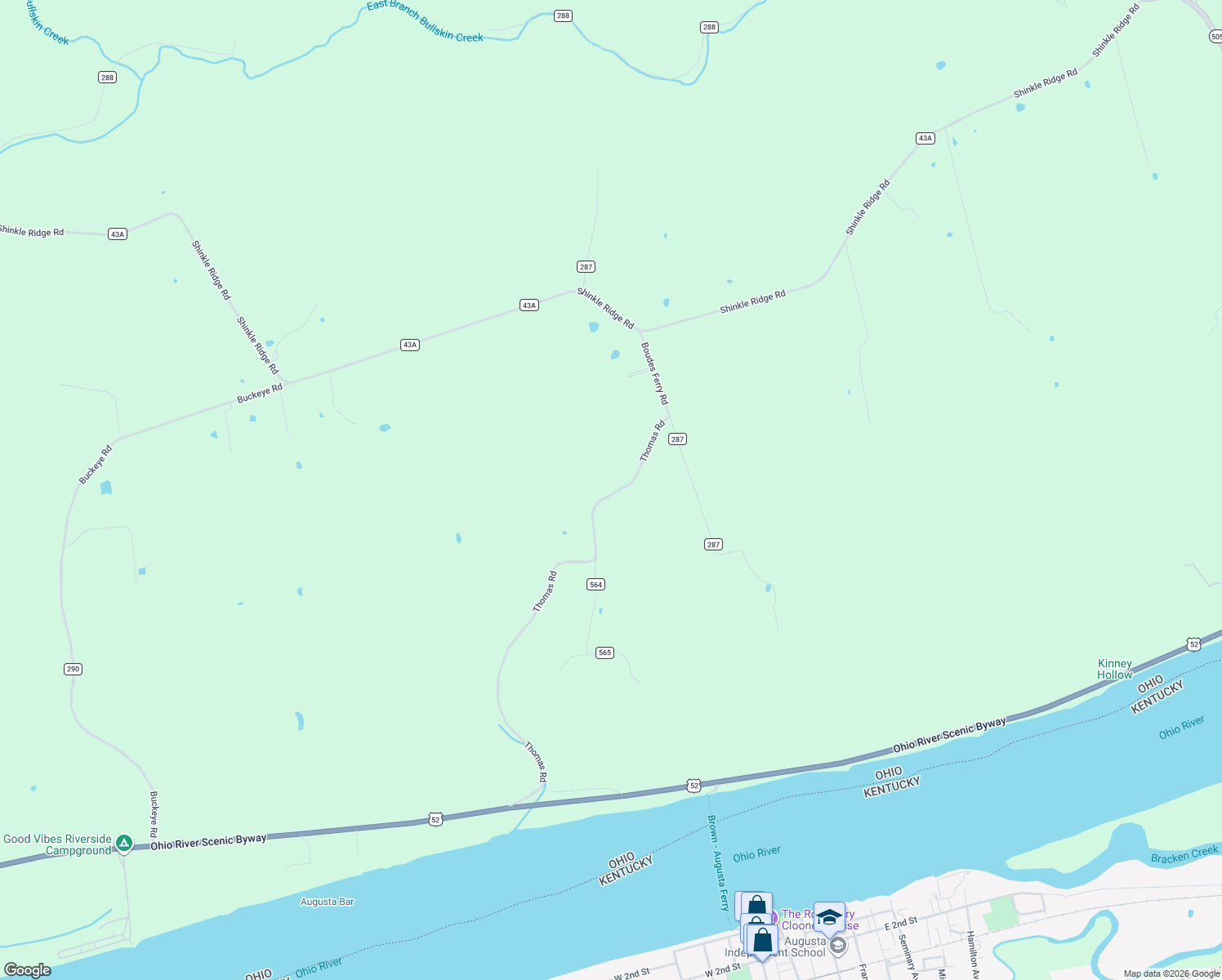 map of restaurants, bars, coffee shops, grocery stores, and more near 5635 Thomas Road in Georgetown