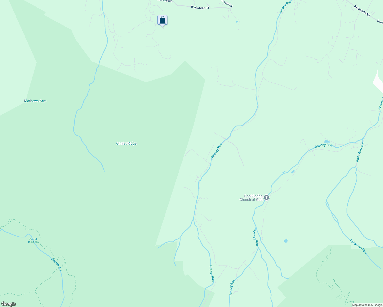 map of restaurants, bars, coffee shops, grocery stores, and more near 1832 Gooney Manor Loop in Browntown