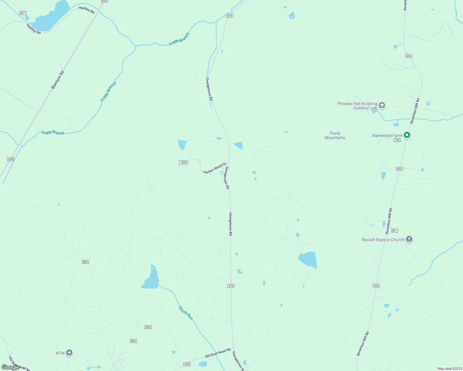 map of restaurants, bars, coffee shops, grocery stores, and more near 5753 Georgetown Road in Broad Run