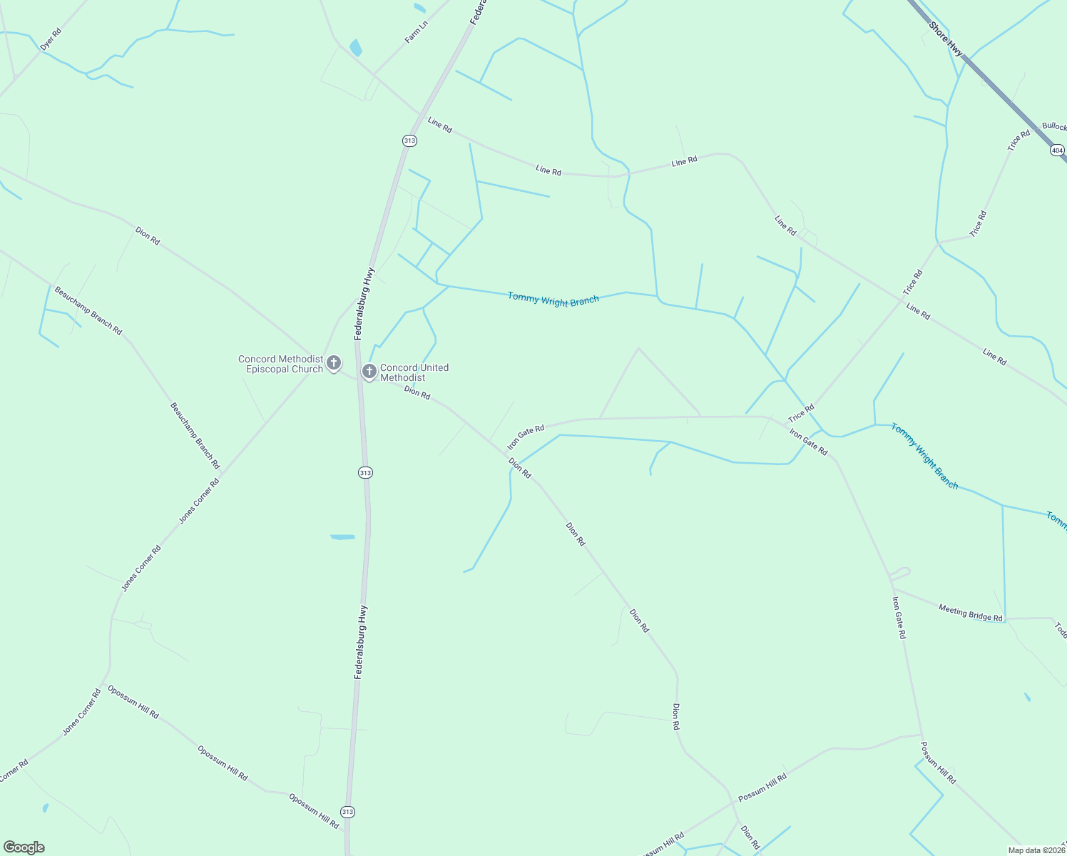 map of restaurants, bars, coffee shops, grocery stores, and more near 26740 Iron Gate Road in Federalsburg