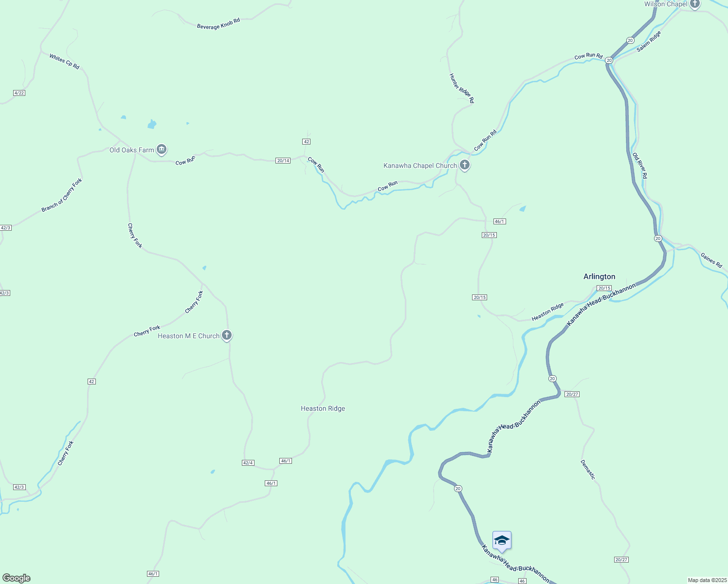 map of restaurants, bars, coffee shops, grocery stores, and more near 5161 Heaston Ridge Road in Crawford