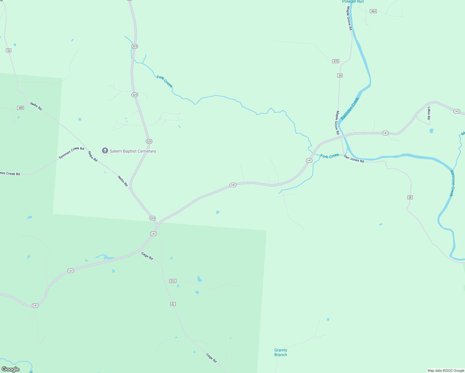map of restaurants, bars, coffee shops, grocery stores, and more near 10597 Ohio 141 in Gallipolis