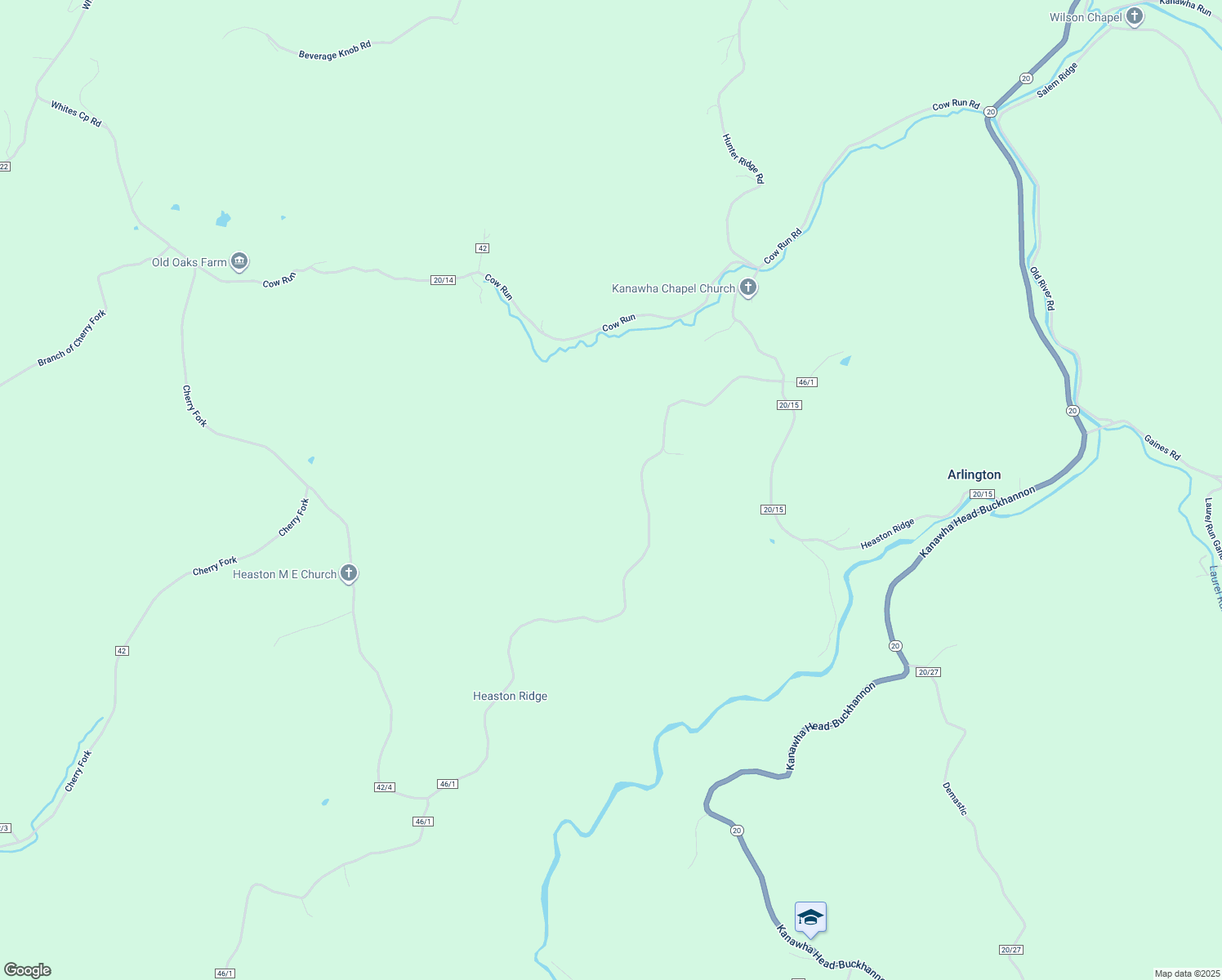 map of restaurants, bars, coffee shops, grocery stores, and more near 5161 Heaston Ridge Road in Crawford