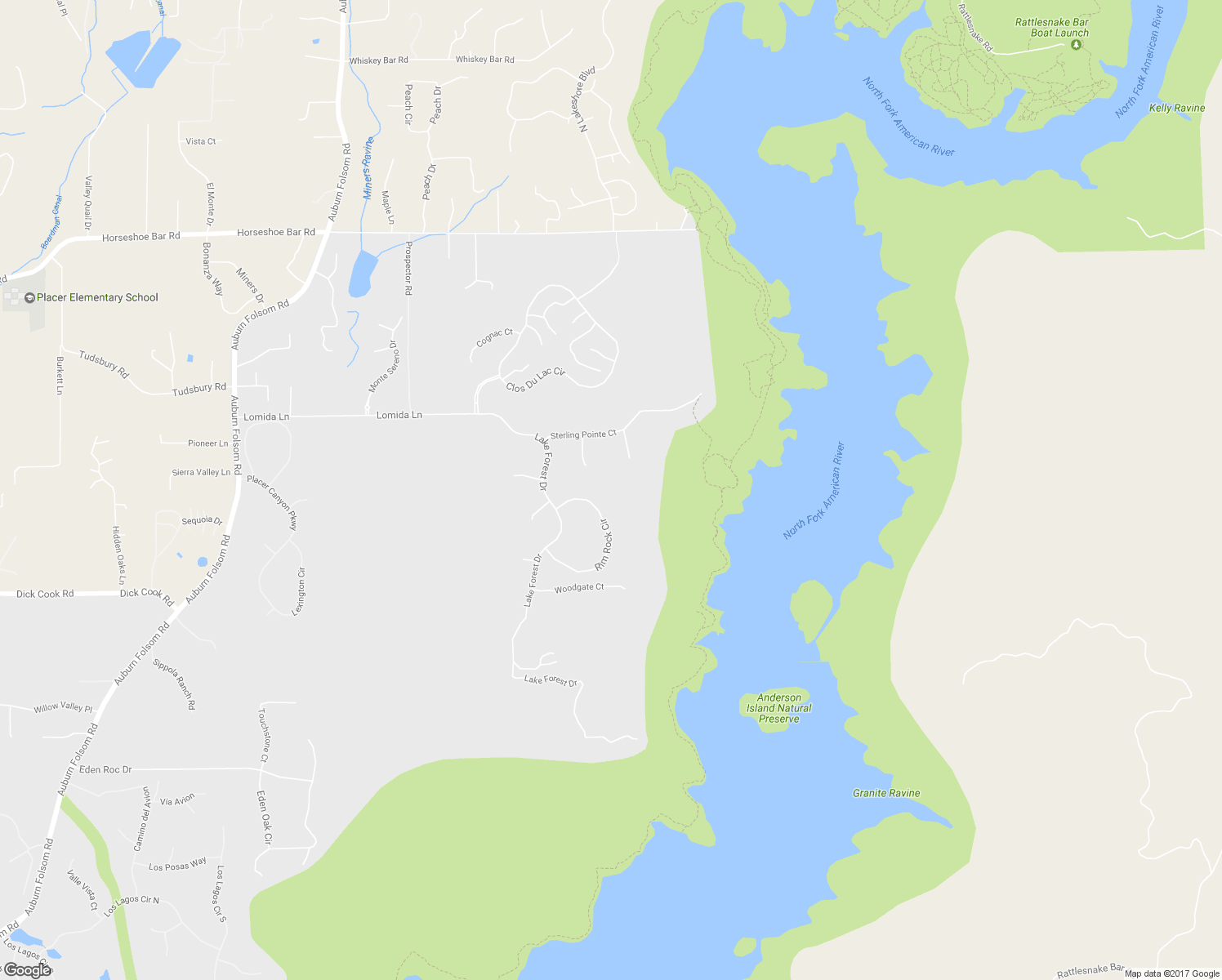 map of restaurants, bars, coffee shops, grocery stores, and more near 9713 Rim Rock Circle in Loomis